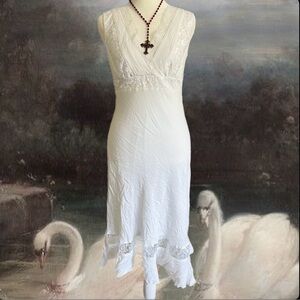 white lace maxi dress 🤍